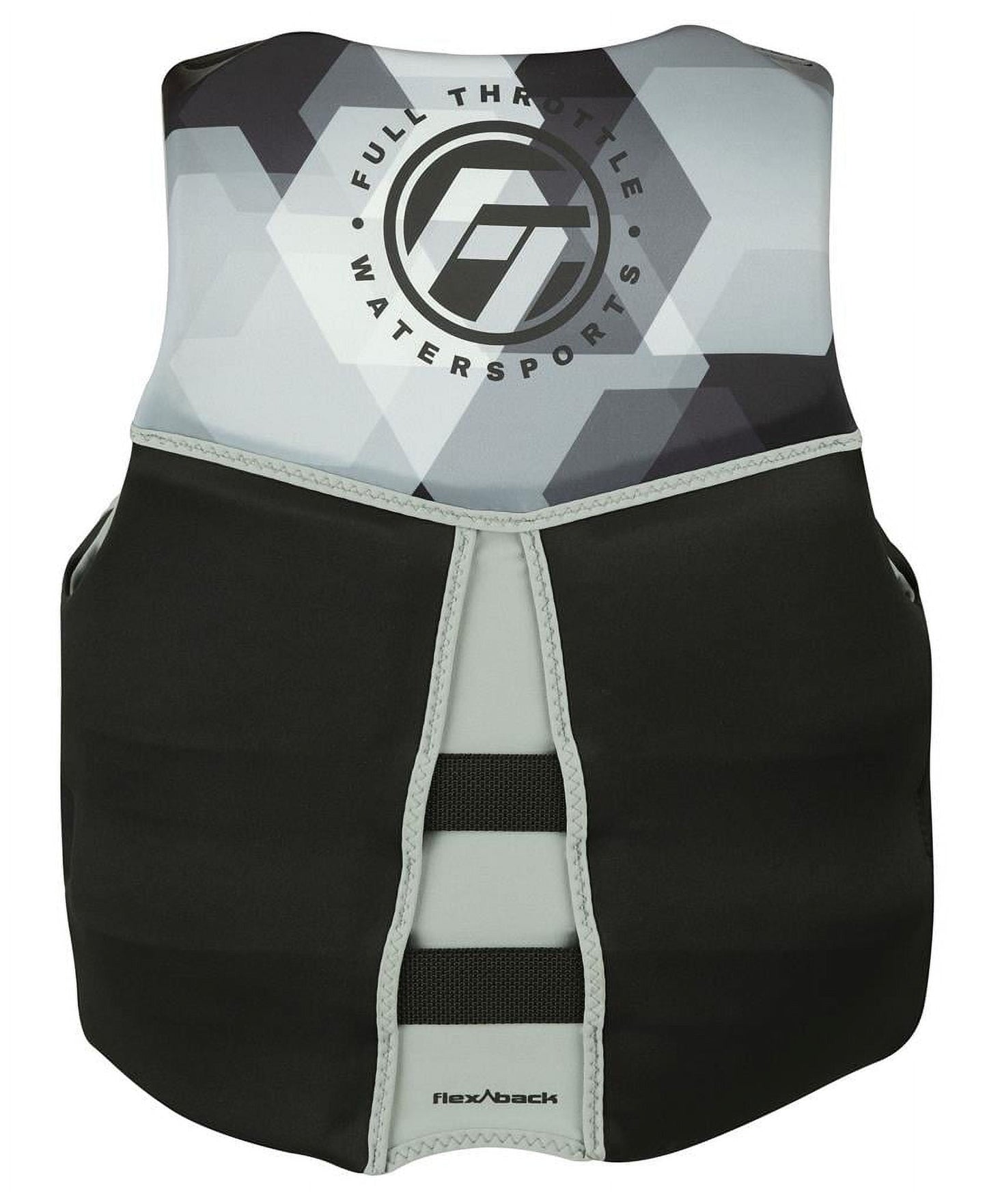 Full Throttle Mens Rapid-Dry Flex-Back Life Jacket 2XL Grey