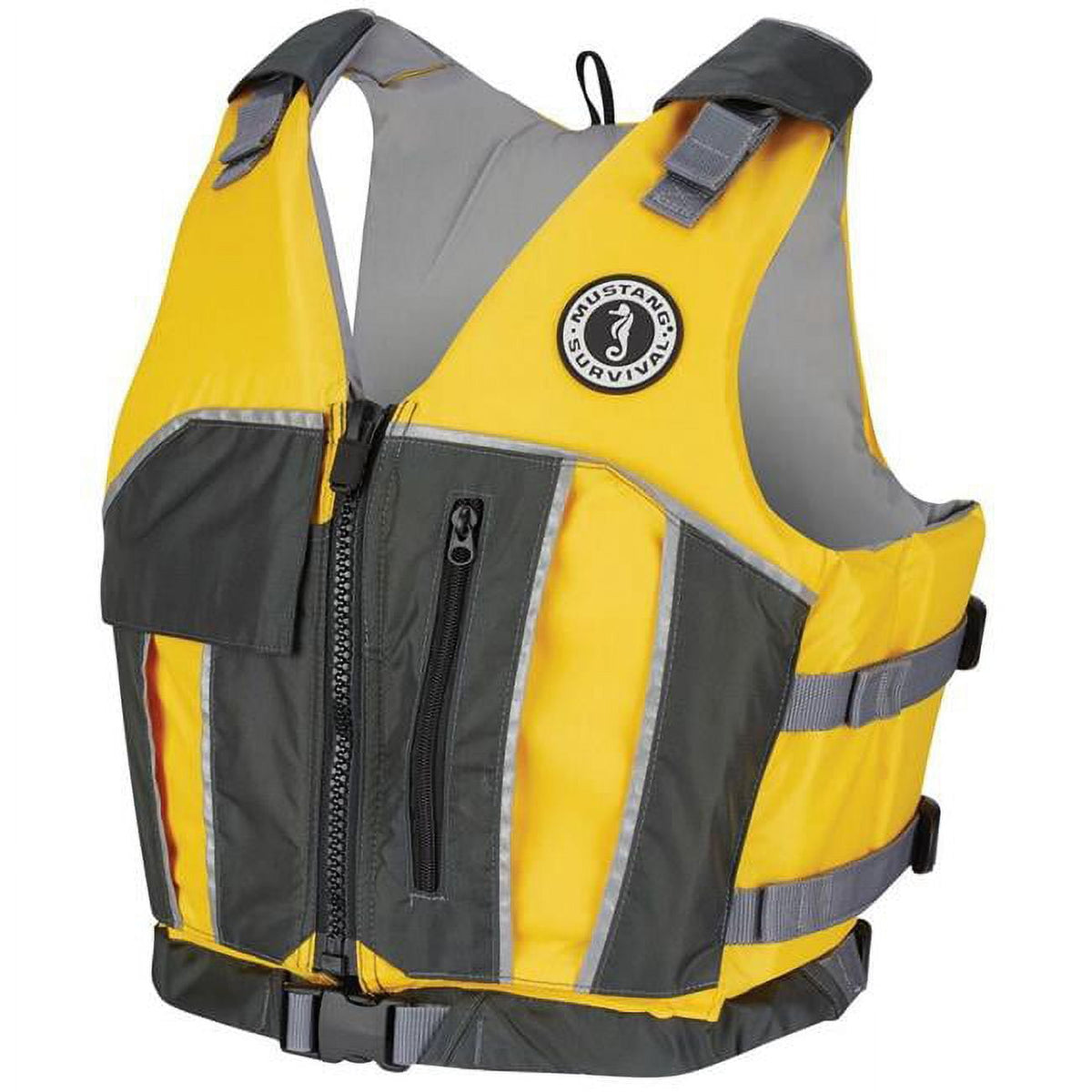 Reflex Foam Vest, Yellow & Grey - Extra Large - 2XL