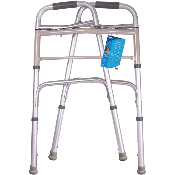 Carex Dual Button Folding Walker