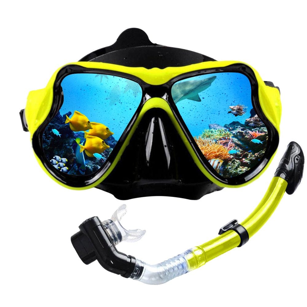 Egmy Adult Diving Goggles Snorkeling Waterproof Equipment Snorkel Swimming Mask