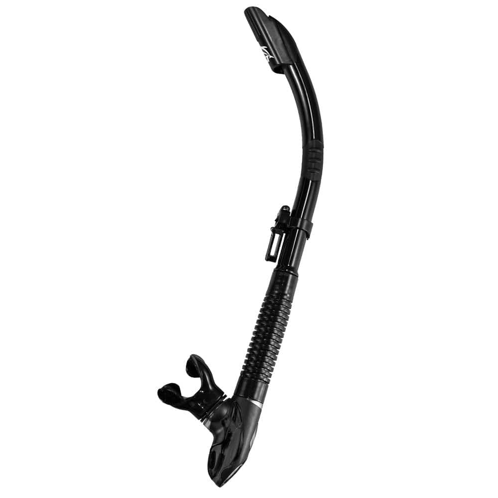 IST Dry-Top Snorkel for Scuba Diving, Snorkeling and Swimming - Clear Blue