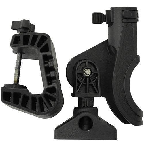 Baitcaster Rod Hldr w/0449 Clamp Mnt,Blk - GhillieSuitShop