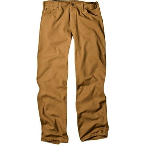 Dickies 1939RBD4230 Men's Relaxed Fit Carpenter Duck Jeans, 42" x 30", Brown
