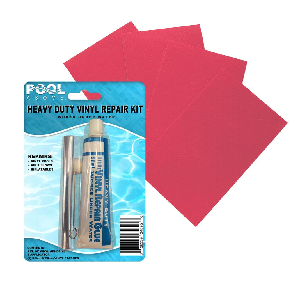 4 Pack of Black 3X5" Vinyl + Repair Kit for Inflatables Boat Raft Kayak Air Beds