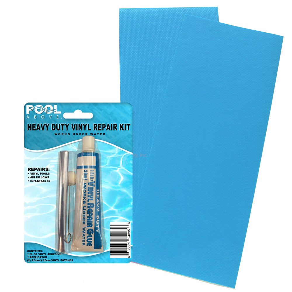 Pool above Heavy Duty Vinyl Repair Patch Kit for Inflatables Boat Raft Kayak Air Beds