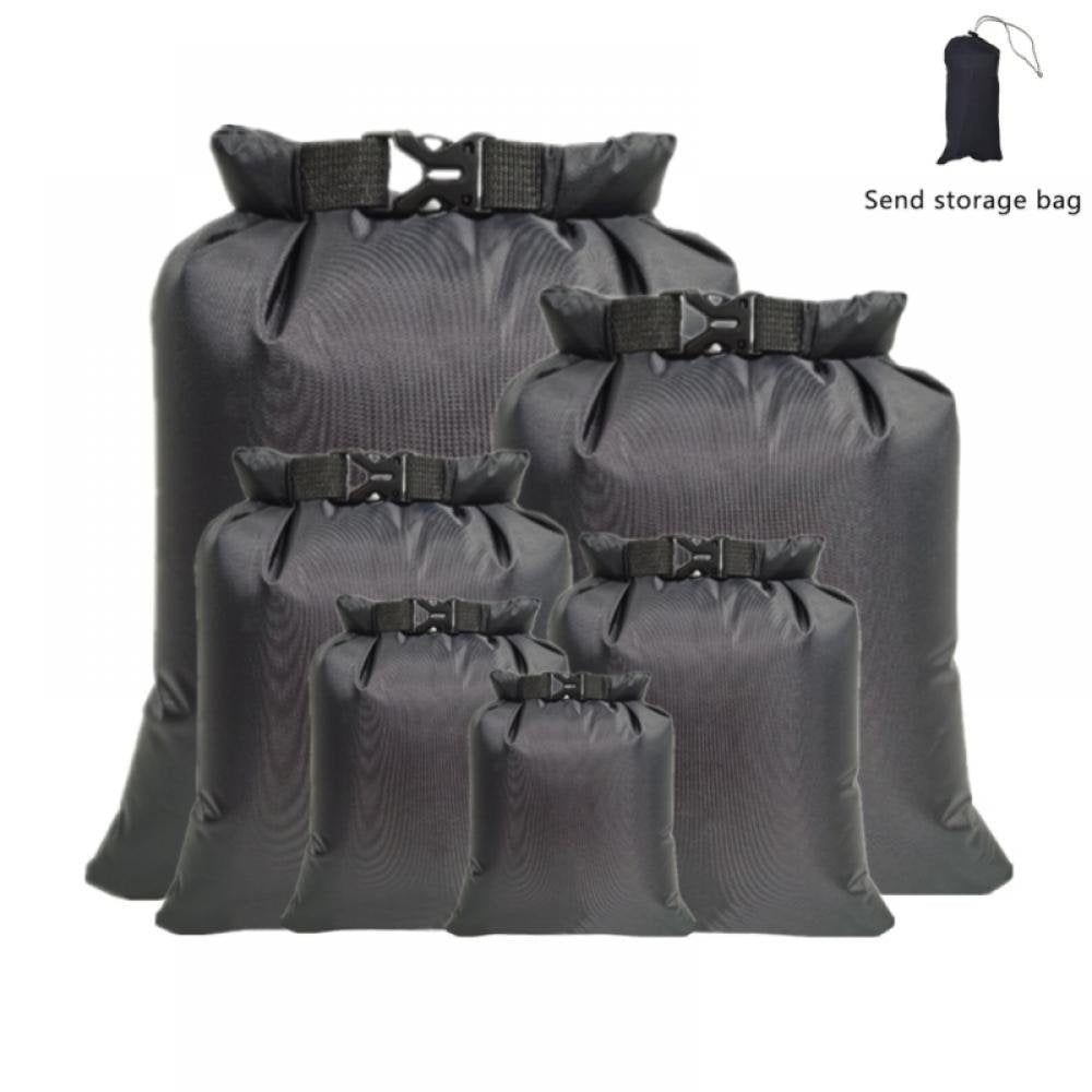 6 Pack Waterproof Dry Sacks, Lightweight Outdoor Dry Bags Ultimate Dry Bags for Kayaking Rafting Boating Camping (1.5L, 2.5L, 3L, 3.5L, 5L, 8L)