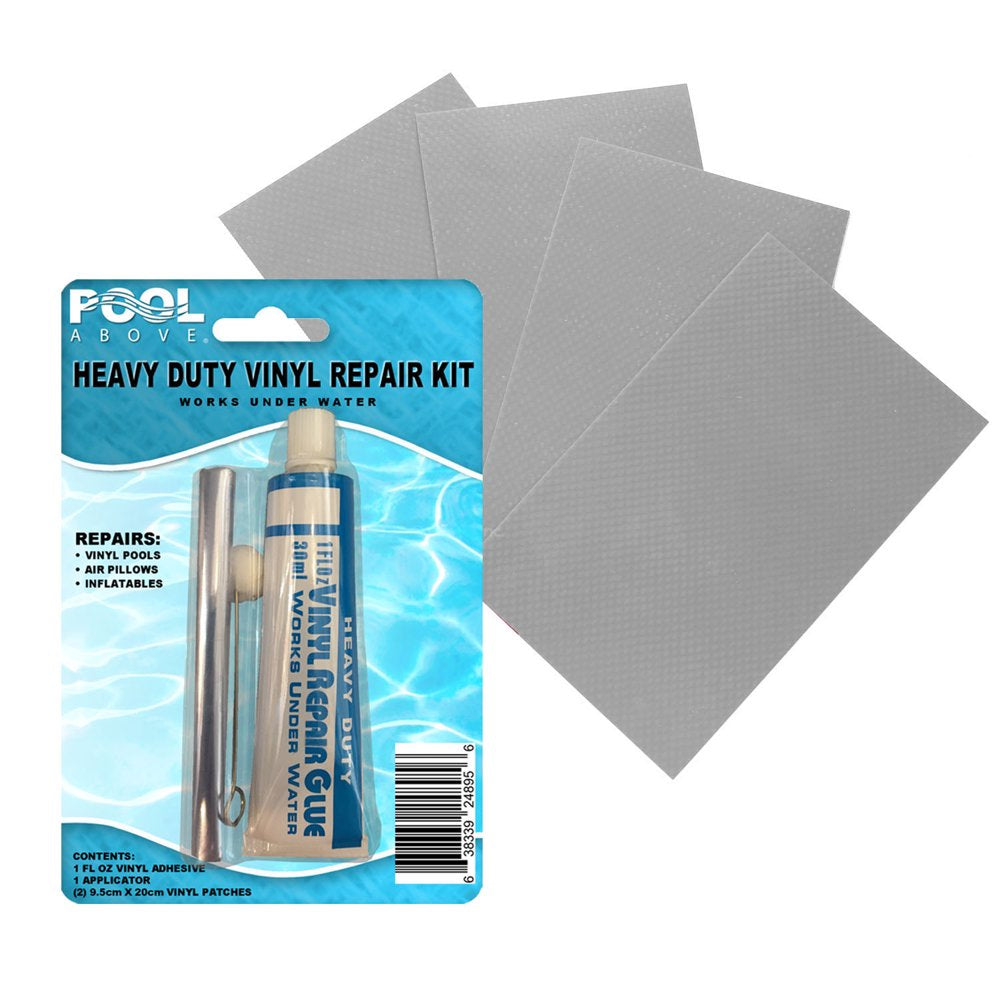4 Pack of Black 3X5" Vinyl + Repair Kit for Inflatables Boat Raft Kayak Air Beds