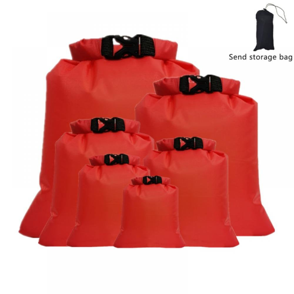 6 Pack Waterproof Dry Sacks, Lightweight Outdoor Dry Bags Ultimate Dry Bags for Kayaking Rafting Boating Camping (1.5L, 2.5L, 3L, 3.5L, 5L, 8L)