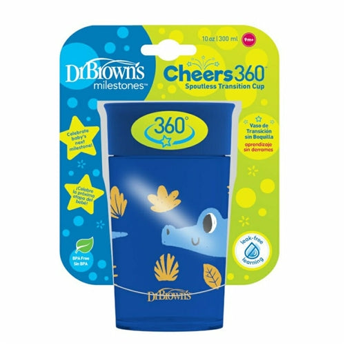 Dr. Brown's Milestones Cheers 360 Training Sippy Cup - Pink Animals - 10oz, 6M+