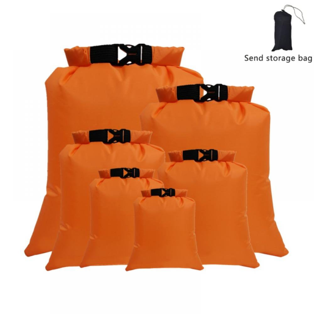6 Pack Waterproof Dry Sacks, Lightweight Outdoor Dry Bags Ultimate Dry Bags for Kayaking Rafting Boating Camping (1.5L, 2.5L, 3L, 3.5L, 5L, 8L)