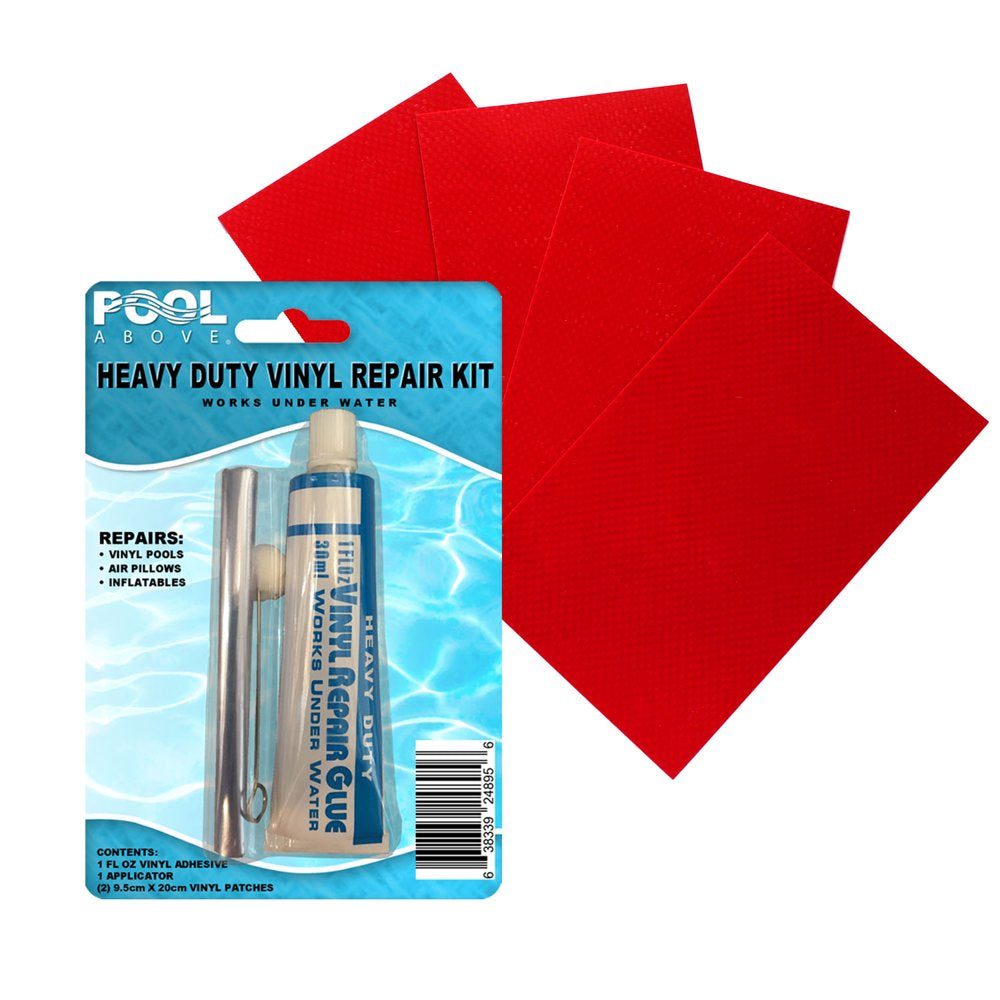 4 Pack of Black 3X5" Vinyl + Repair Kit for Inflatables Boat Raft Kayak Air Beds