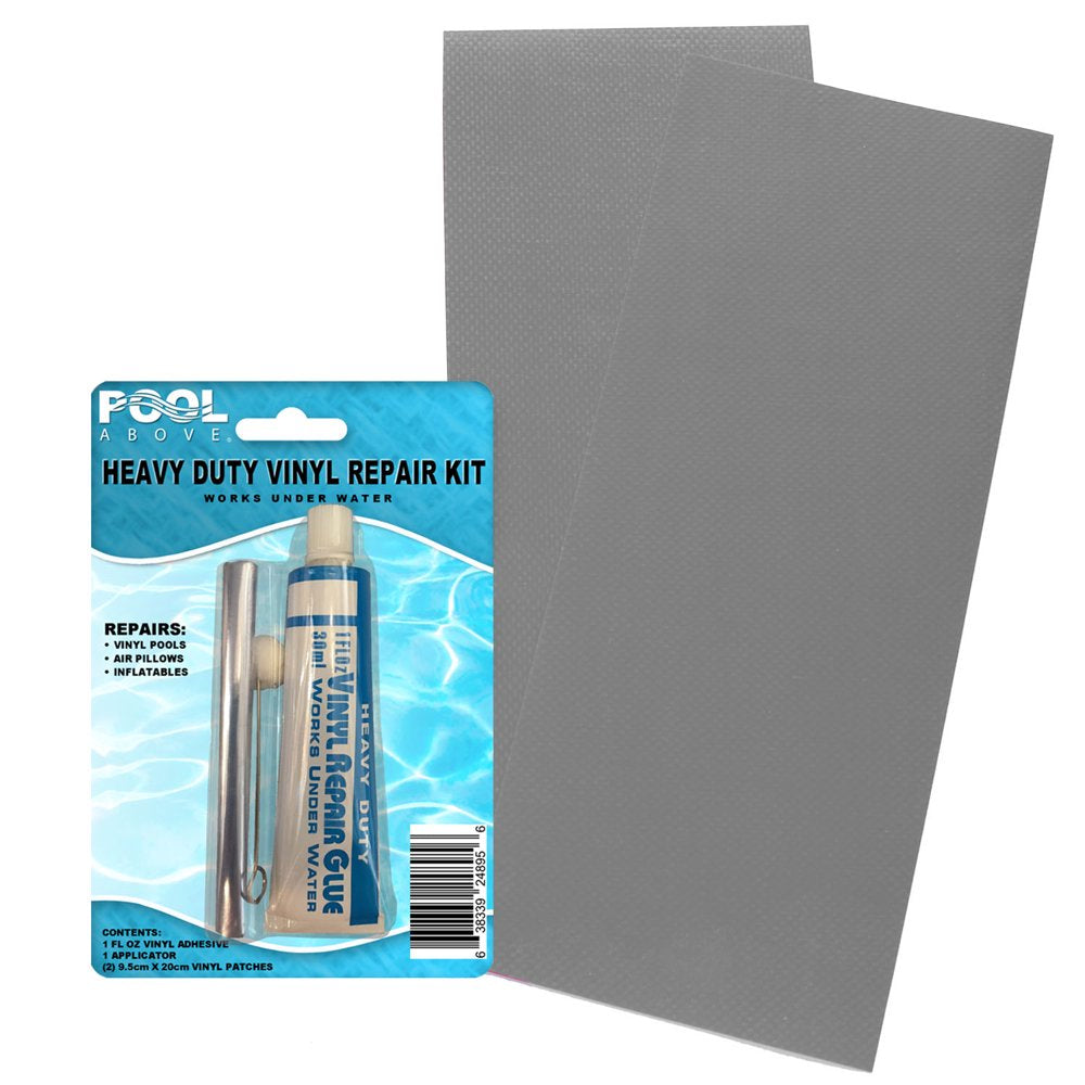 Pool above Heavy Duty Vinyl Repair Patch Kit for Inflatables Boat Raft Kayak Air Beds