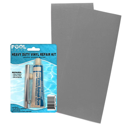 Pool above Heavy Duty Vinyl Repair Patch Kit for Inflatables Boat Raft Kayak Air Beds