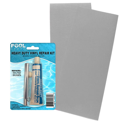 Pool above Heavy Duty Vinyl Repair Patch Kit for Inflatables Boat Raft Kayak Air Beds
