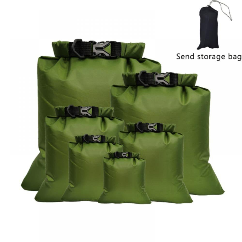 6 Pack Waterproof Dry Sacks, Lightweight Outdoor Dry Bags Ultimate Dry Bags for Kayaking Rafting Boating Camping (1.5L, 2.5L, 3L, 3.5L, 5L, 8L)