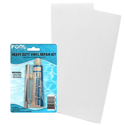 Pool above Heavy Duty Vinyl Repair Patch Kit for Inflatables Boat Raft Kayak Air Beds