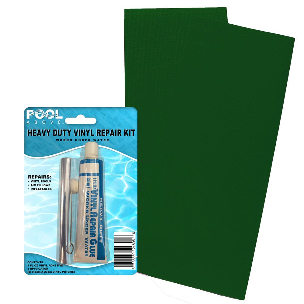 Pool above Heavy Duty Vinyl Repair Patch Kit for Inflatables Boat Raft Kayak Air Beds