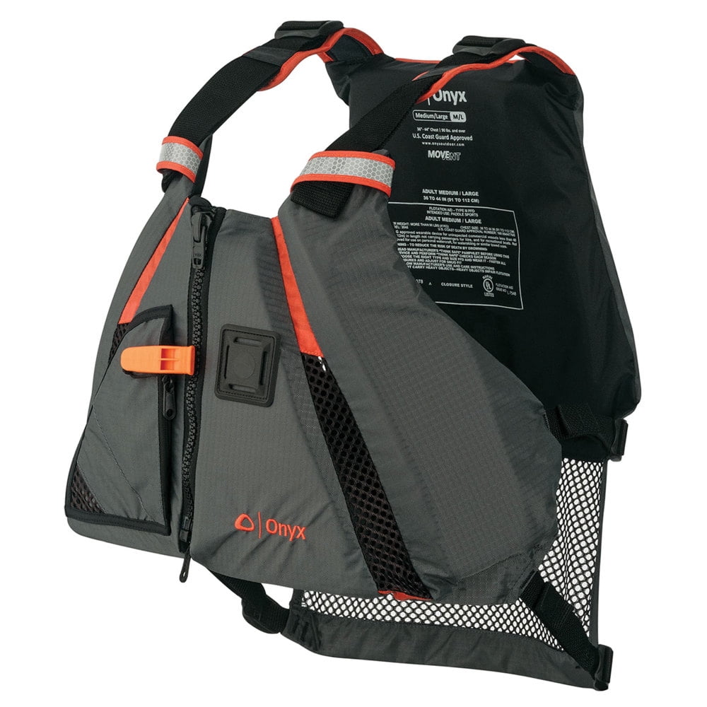 Onyx 122200-200-020-14 MoveVent Dynamic Vest - X-Small/Small (28'-36' Chest), Orange/Gray