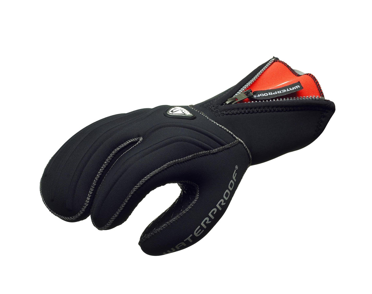 Waterproof G1 7mm 3-Finger Semi-Dry Gloves, X-Small (Black, Medium)