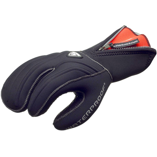 Waterproof G1 7mm 3-Finger Semi-Dry Gloves, X-Small (Black, XX-Large)