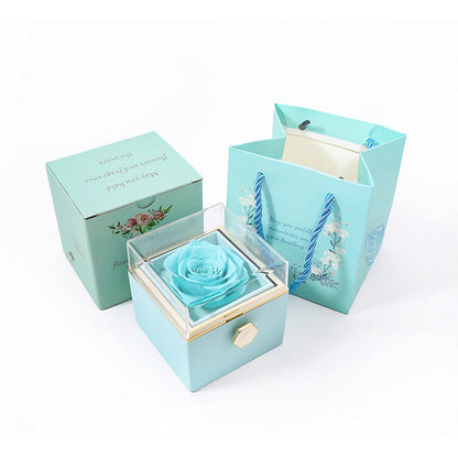 Creative Jewelry Box Rotating Valentine's Day Preserved Flower Gift Box