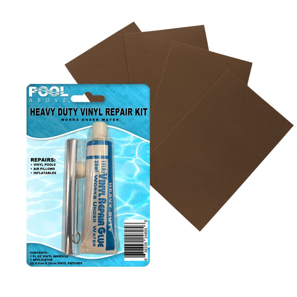 4 Pack of Black 3X5" Vinyl + Repair Kit for Inflatables Boat Raft Kayak Air Beds