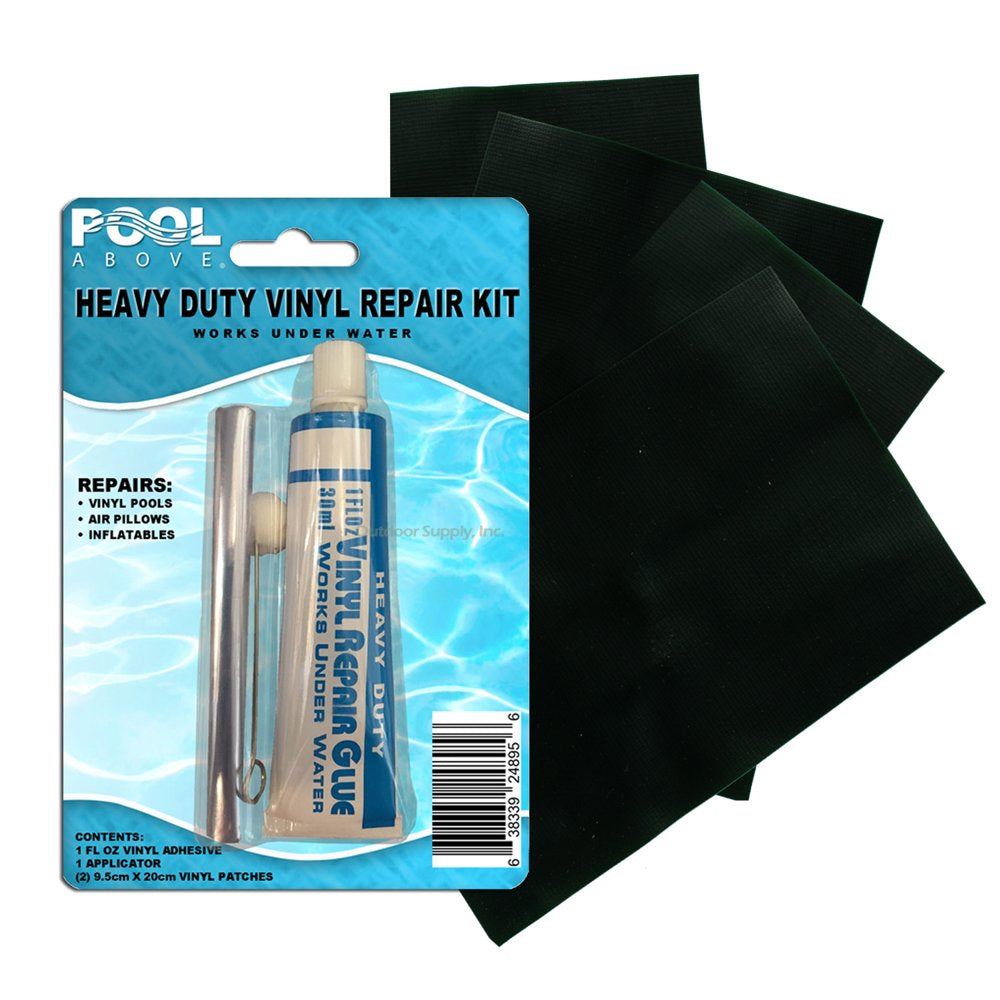 4 Pack of Black 3X5" Vinyl + Repair Kit for Inflatables Boat Raft Kayak Air Beds