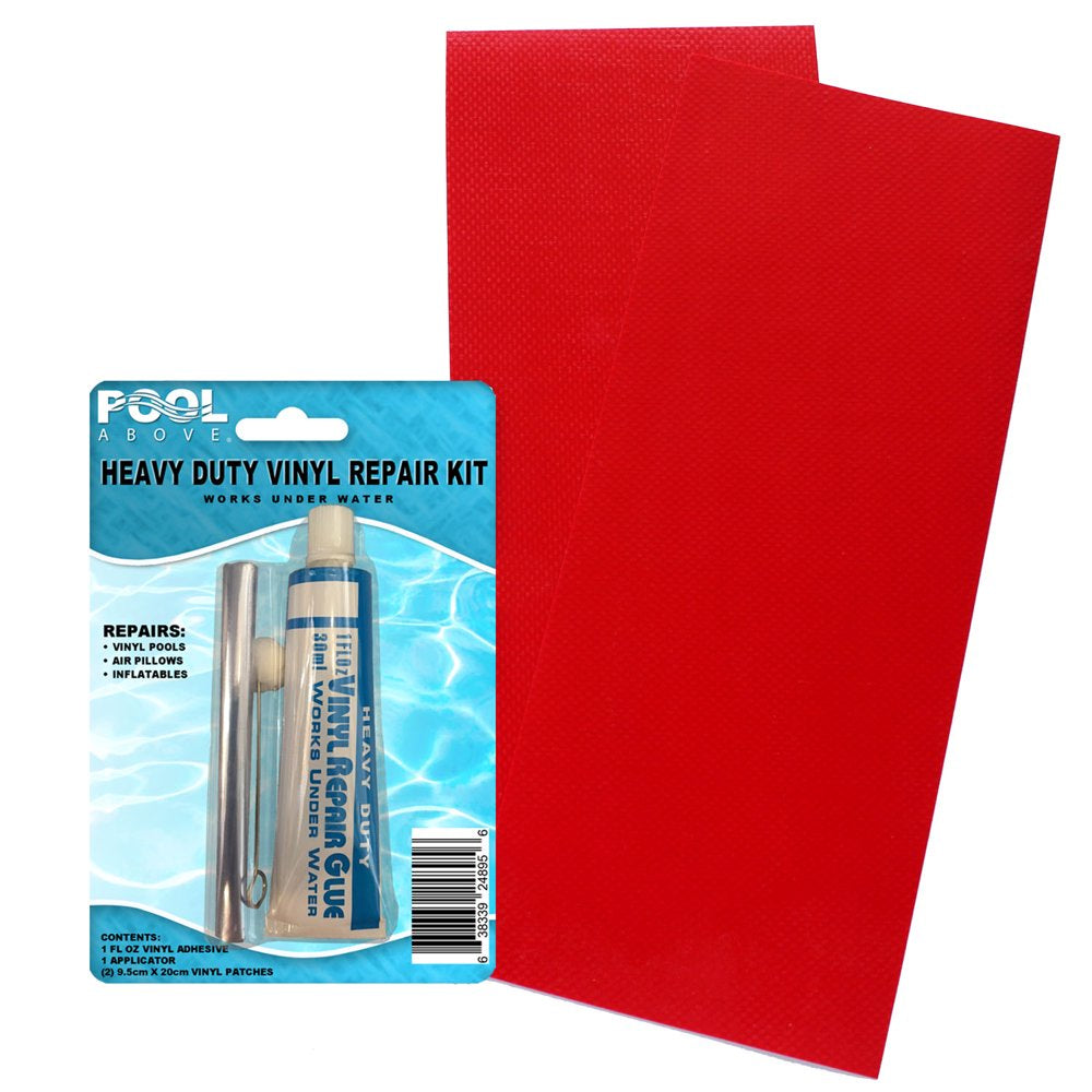 Pool above Heavy Duty Vinyl Repair Patch Kit for Inflatables Boat Raft Kayak Air Beds