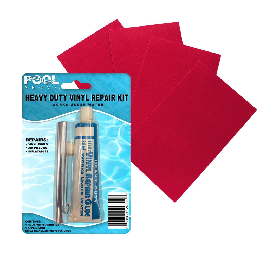 4 Pack of Black 3X5" Vinyl + Repair Kit for Inflatables Boat Raft Kayak Air Beds