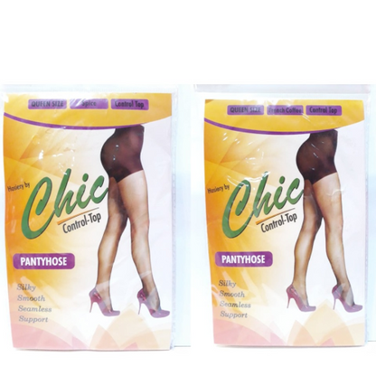 CHIC QUEEN SIZE CONTROL TOP PANTYHOSE