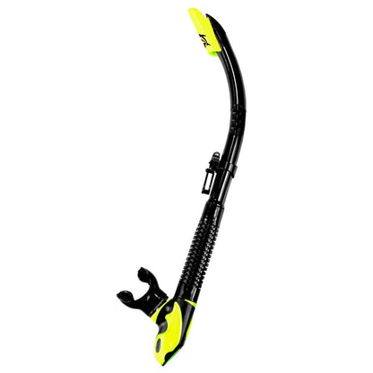 IST Dry-Top Snorkel for Scuba Diving, Snorkeling and Swimming - Clear Blue